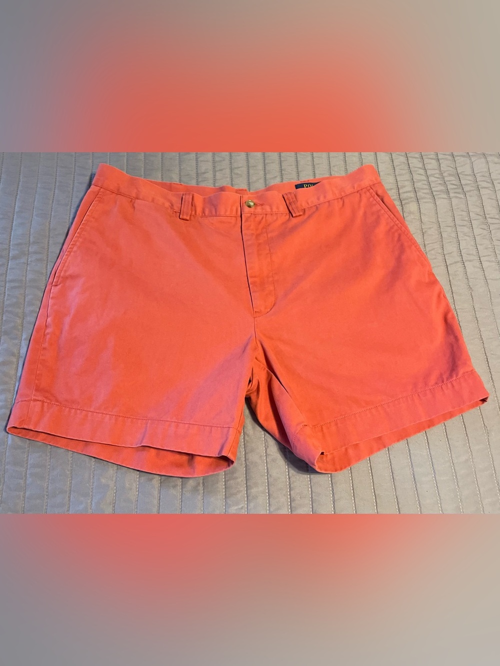 Polo Ralph Lauren Men’s Salmon Coral Chino Shorts Size 36 Classic Fit